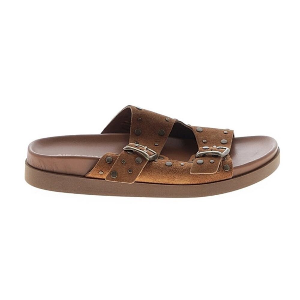Air & Grace Brown suede studded Moli sandals